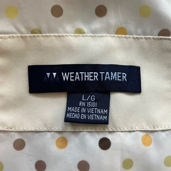 Weather Tamer Womens Zip Front Windbreaker Coat Beige Size Large - Picture 8 of 10